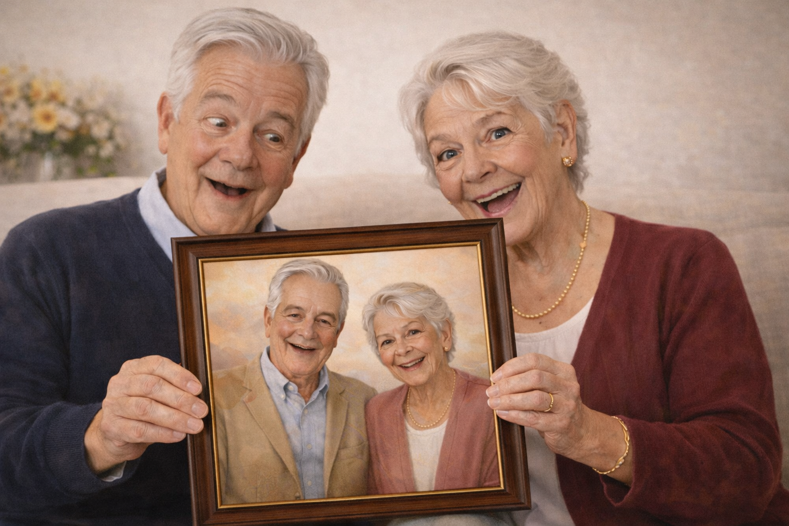 Custom Hand-Painted Oil Portrait from Photo - Professional B2B Studio Service